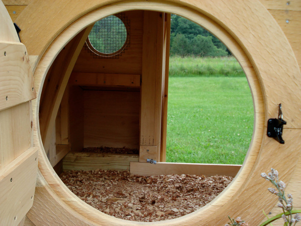 vue de l'entrée avec le nid et la porte arrière