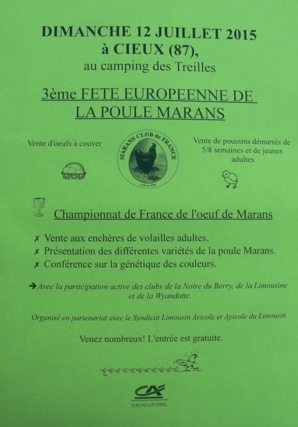 3 eme fête europeenne de la poule de Marans 3 eme fête europeenne de la poule de Marans