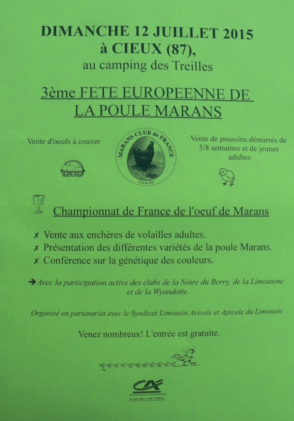 3 eme fête europeenne de la poule de Marans